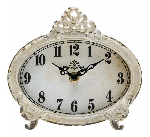 Reloj De Mesa Vintage Con Pilas, Diseño Rústico, Eleg...