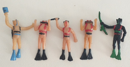Imagen 3 de 9 de Acuanauta Hombre Rana Soldadito Figura Retro Vintage