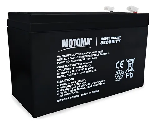 Bateria Recargable 12v 7ah Security Motoma Alarmas 2kg Real