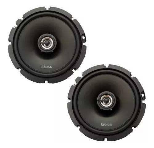 Par Alto Falante 6  Alta Qualidade Coaxial Relm Audio 120rms Cor Preto