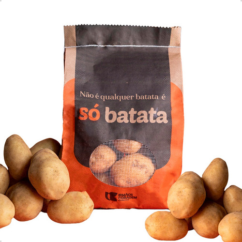 Batata Branca Inglesa Da Terra Escovada Selecionada Saco 5kg