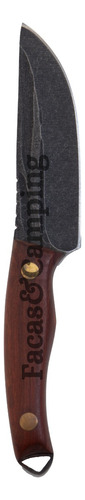 Faca Skinner Estilo Country Artesanal Resistente Aço Madeira