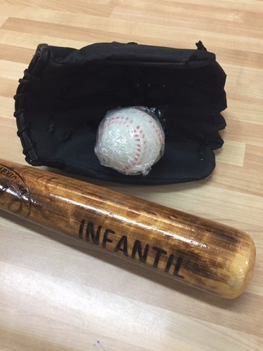 Imagen 4 de 6 de Combo Juego Infantil Beisbol Bat-manopla-pelota