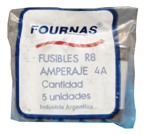 (pack X 5) Fusible Petit Ceramico (ø8,5x31mm) 4 Amp. Fournas