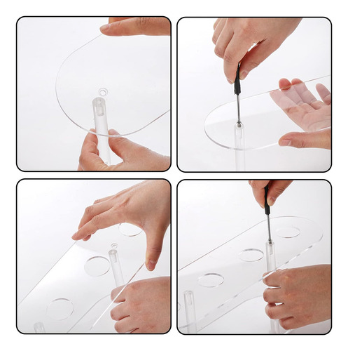 2 Ps Porta Conos De Helado Soporte Acrílico Para Conos Gofre