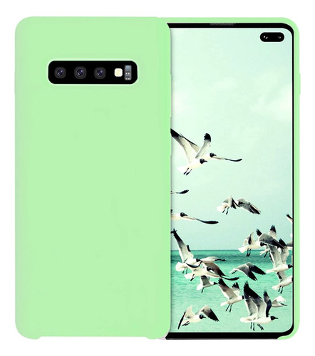 Forro De Silicón Para Samsung Galaxy S10+ Plus - Verde