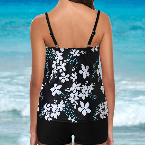 M Conjunto Tankini For Mujer Estampado Conservador Tirantes