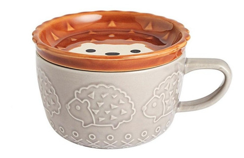 Taza De Cerámica Con Plato Y Grabado 3d Kawaii