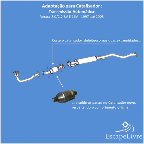 Catalisador Vectra 2.0 / 2.2 8v E 16v - 1998 1999 2000 2001