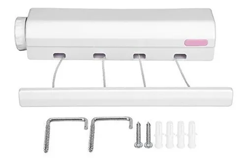 Tendedero Retractil Secador De Ropa Colgador Retractil Pared