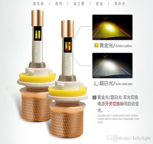 Focos Led Para Auto , Amarillo Blanco H4 H1 H11 H7 881 9006