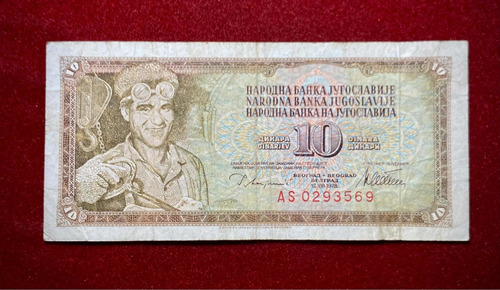 Billete 10 Dinara Yugoslavia 1978 Pick 87 A