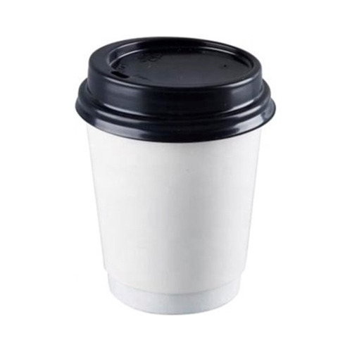 Vaso Polipapel 12 Oz Con Tapa X 100 Unidades Cafe Blancos 