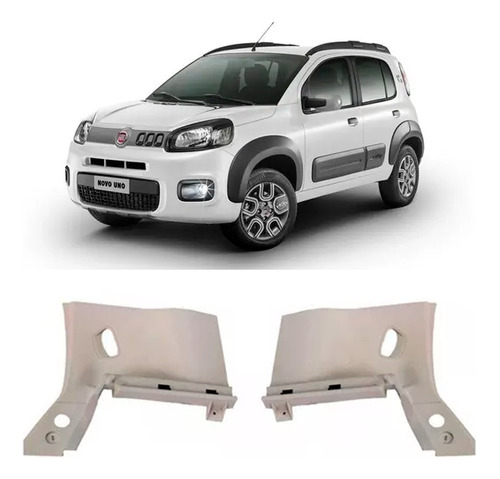 Par Suporte Bagagito Porta Malas Fiat Novo Uno 4p 2011-2014