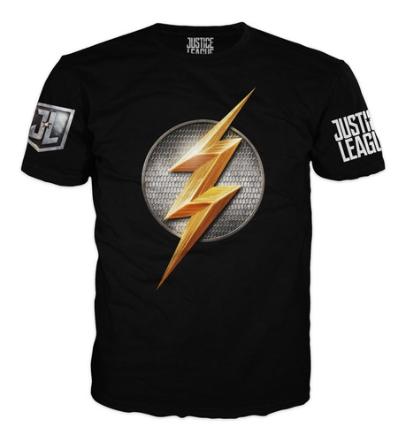 Flash Black Playera Super Heroes Justice League Avengers