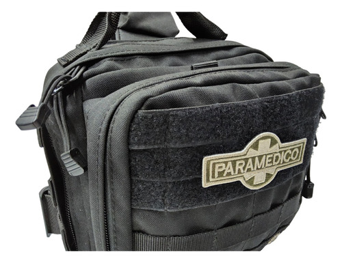 Parche Bordado Tacticoparamedico Caqui/vde 10x4.5cmcontactel