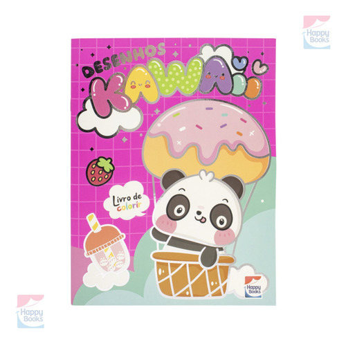 Livro De Colorir Para Pintar Desenhos Kawaii Para Colorir | Happy Books