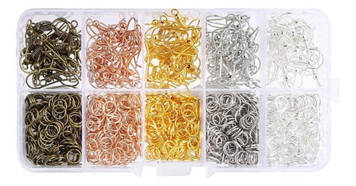 Kit De Suministros Para Aretes De 1128 Piezas Con Ganchos Pa