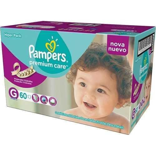 Pañales Pampers Premium Care Box G X 60