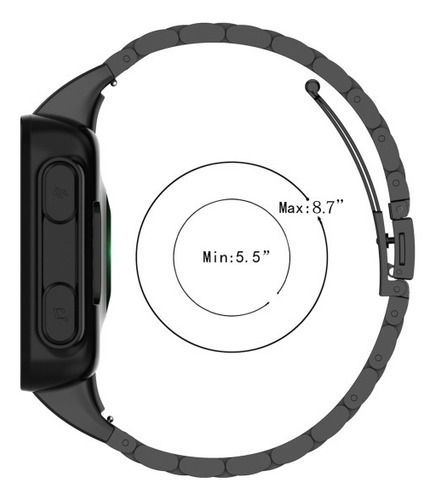 L Para Correa De Reloj De Acero Inoxidable Garmin Forerunner 3