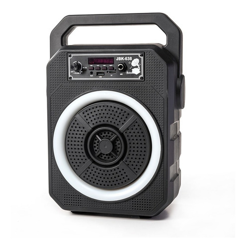 Imagen 3 de 10 de Parlante Bluetooth Inalambrico Rgb Radio Karaoke Portatil