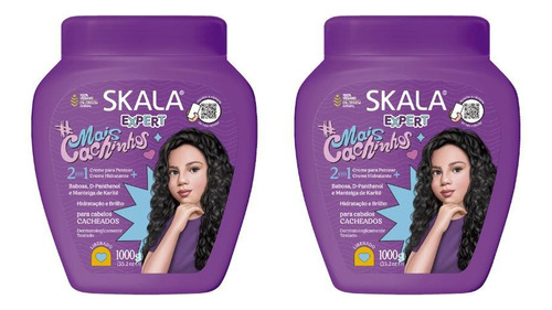 Creme Skala 1kg Mais Cachinhos-kit C/2un