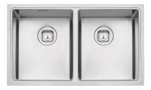 Bacha De Cocina Doble Design Acero Inox 77x46 Tramontina