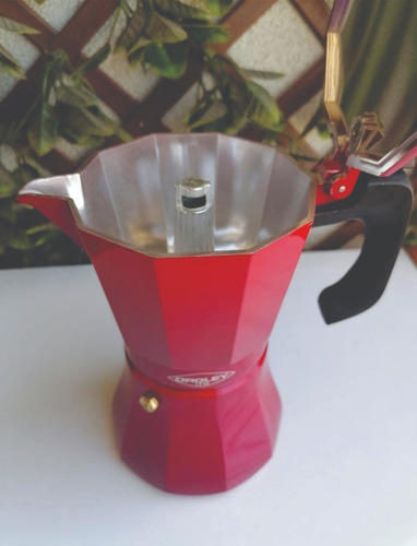 Cafetera Italiana Oroley Petra Red 6 Tazas