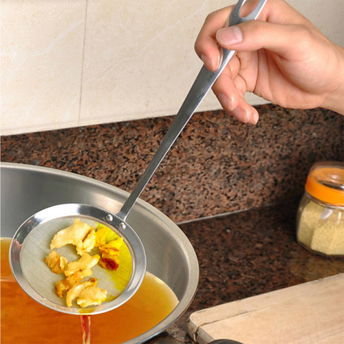 Cuchara Aceite Con Filtro Fino Acero Inoxidable Para Colador