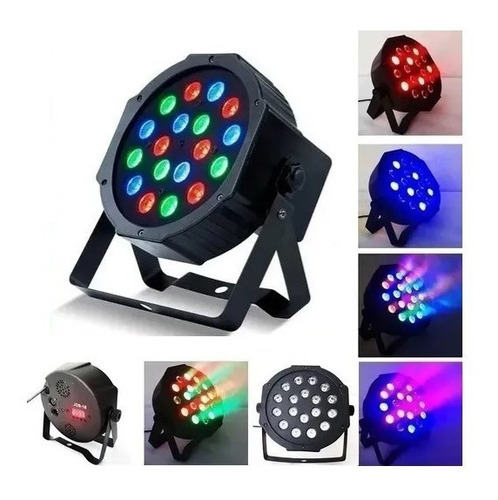 4 Unid Refletor Par Led Rgb 18 Watts Bivolt 110v-240v Strobo