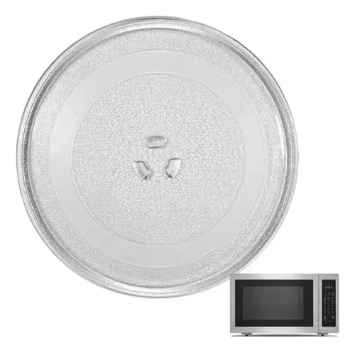 Plato giratorio para microondas, plato universal para microondas de 24,5  cm, plato giratorio de repuesto para microondas, plato de microondas con 3  soportes, adecuado para platos de microondas, : : Hogar y cocina