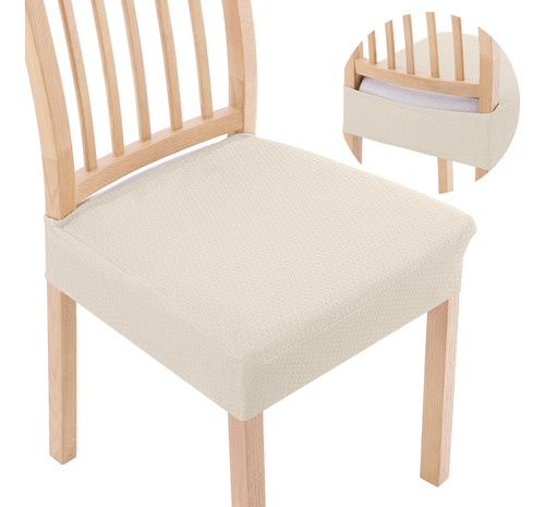 Pack 6 Fundas Sillas Comedor Elasticas, Lavables Beige