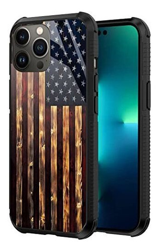 Dahaoguo iPhone 14 Pro Caso, Clásica Bandera De Grano Bzb6e