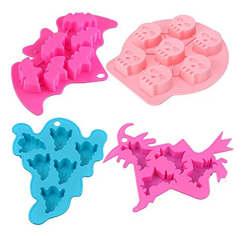 Juego De 4 Moldes Para Chocolate Para Halloween, Diseño De C