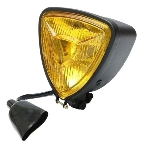 Farol Vintage Triangular - Motos Custom Cafe Racer Harley