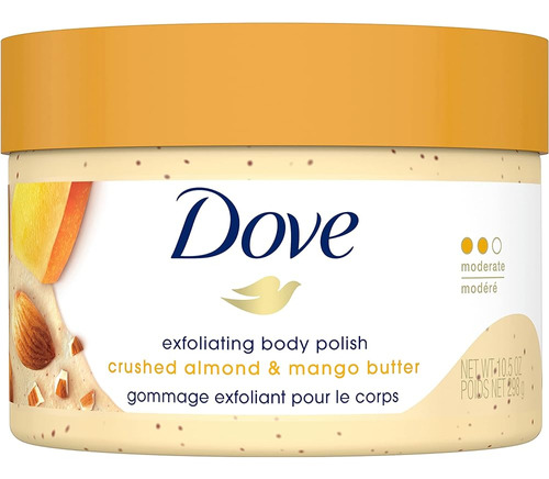 Dove Scrub Crushed Almond & Mango Butter For Silky Smooth Sk