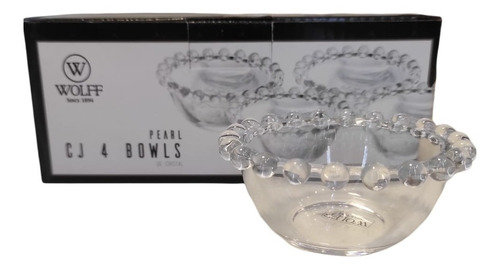 Jogo 8 Bowls De Cristal Pearl Wolff 9 X 4cm P/servir Petisco