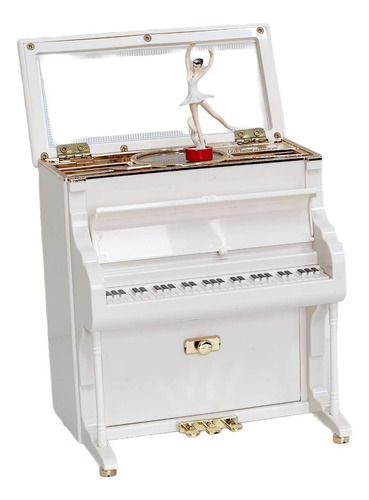 Caixa Musical Piano Vertical Com Porta Jóias E Bailarina