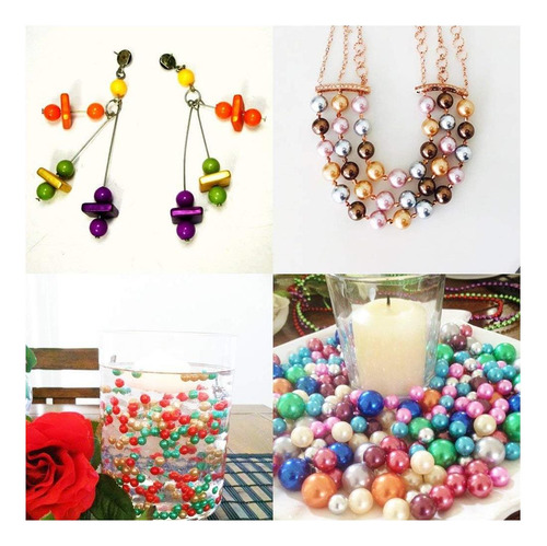 Diyasy 750 Pcs Redondear Cuentas De Perlas De Plástico De Y