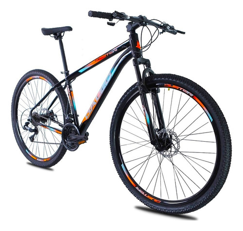 Bicicleta Aro 29 Gallo Duster Freio Disco 24 Marchas Cor Preto/laranja/verde Tamanho Do Quadro 15