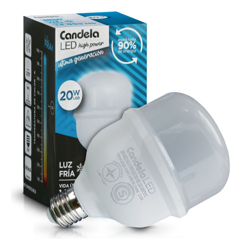 Imagen 5 de 8 de Lampara Galponera Led High Power 20w Luz Fria X 4 Unid