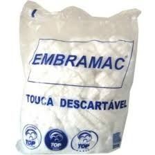 Touca Descartável De Elastico Branca C/100 Embramac