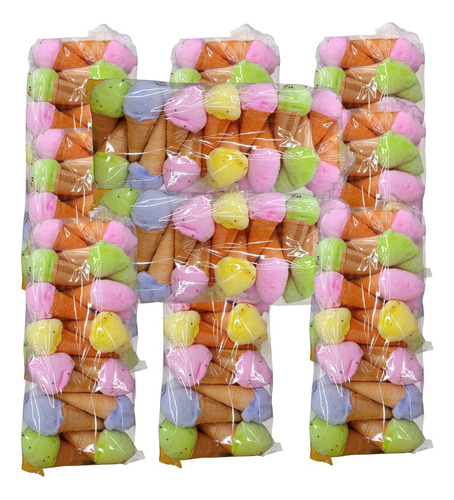 Barquillo Con Bombón 320pz Forma Helado Piña Limón Frambuesa