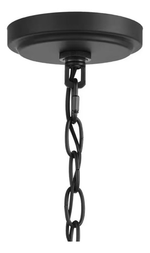 Lampara De Techo Colgante Negro Mate 4 Luces 20