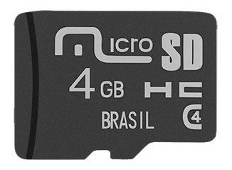 Cartão De Memória Micro Sd 4gb Multilaser Nf Mc144 Celular