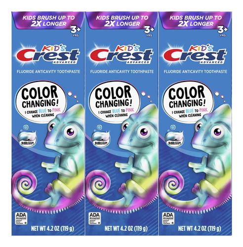 Pasta Dental Avanzada Para Niños Con Flúor, Sabor Chicle 3