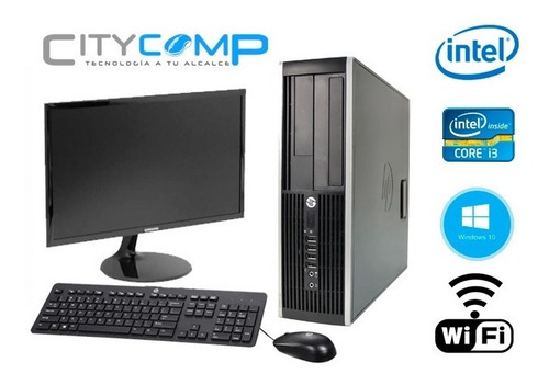 Kit Pc Hp I3 + Monitor + Camara +wifi, 8 Gb Ram +ssd (Reacondicionado)