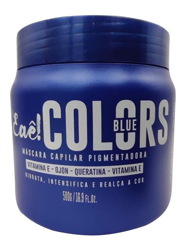  Máscara Ativador Tons Matizadora Azul Royal Blue 500g Eaê! Tom Brown