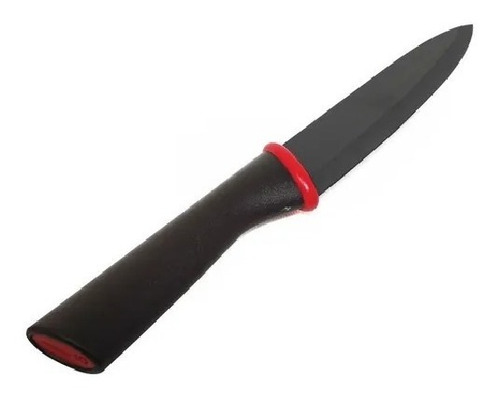 Cuchillo 16 Cm Con Funda Ingenio Ceramic Chef T-fal K1520214 Color Negro