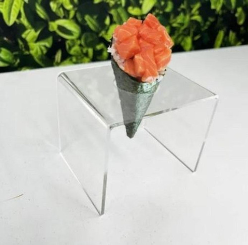 Soporte acrílico para helados en forma de cono de helado para pizza, temaki Sweets, 1 pie